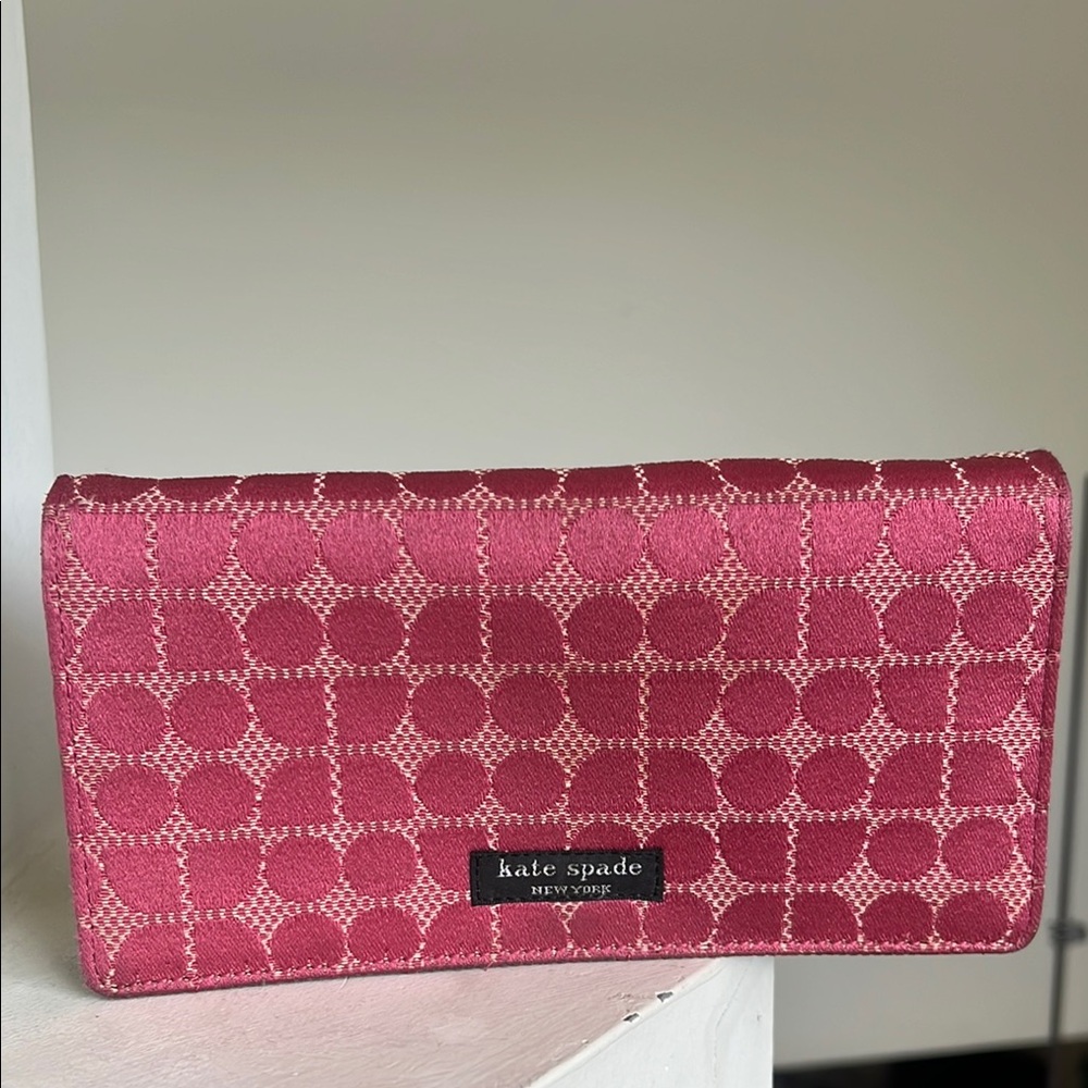 Kate Spade New York Pink Dot Noel & Black Leather Wallet - Picture 2 of 7